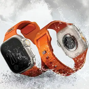 Ремешок Uniq для Apple Watch 42/44/45/49 мм — резина FKM, совместим с Series 1–9, SE и Ultra