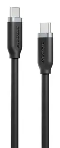 Elastīgs uzlādes kabelis ALOGIC ELEMENTS SILICONE USB-C uz USB-C 240W 5A USB 2.0 1m melns