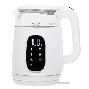 Electric Kettle Adler 1.7L 2200W White/Silver