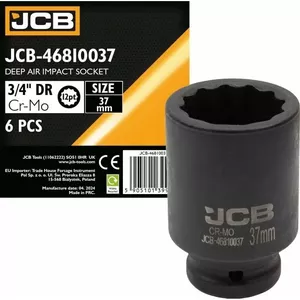 Головка ударная глубокая 3/4" 37 мм (12-гранная) JCB