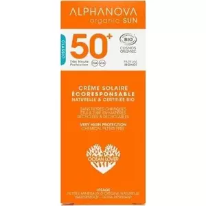 Солнцезащитный крем ALPHANOVA SUN SPF50+ 50 г, био минеральная защита