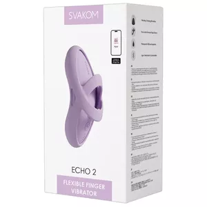 Finger vibrator Svakom Echo 2 — silicone, rechargeable, 9.2×4.2 cm, waterproof
