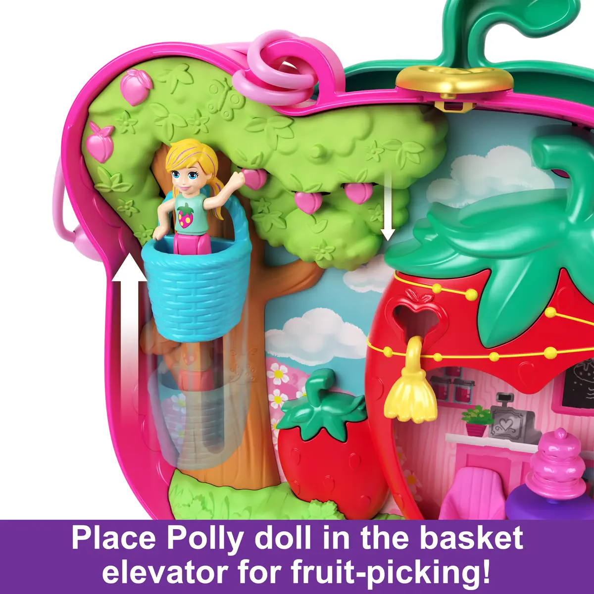 Lelle spēļu komplekts Mattel Polly Pocket STRAW-BEARY PATCH Photo 4