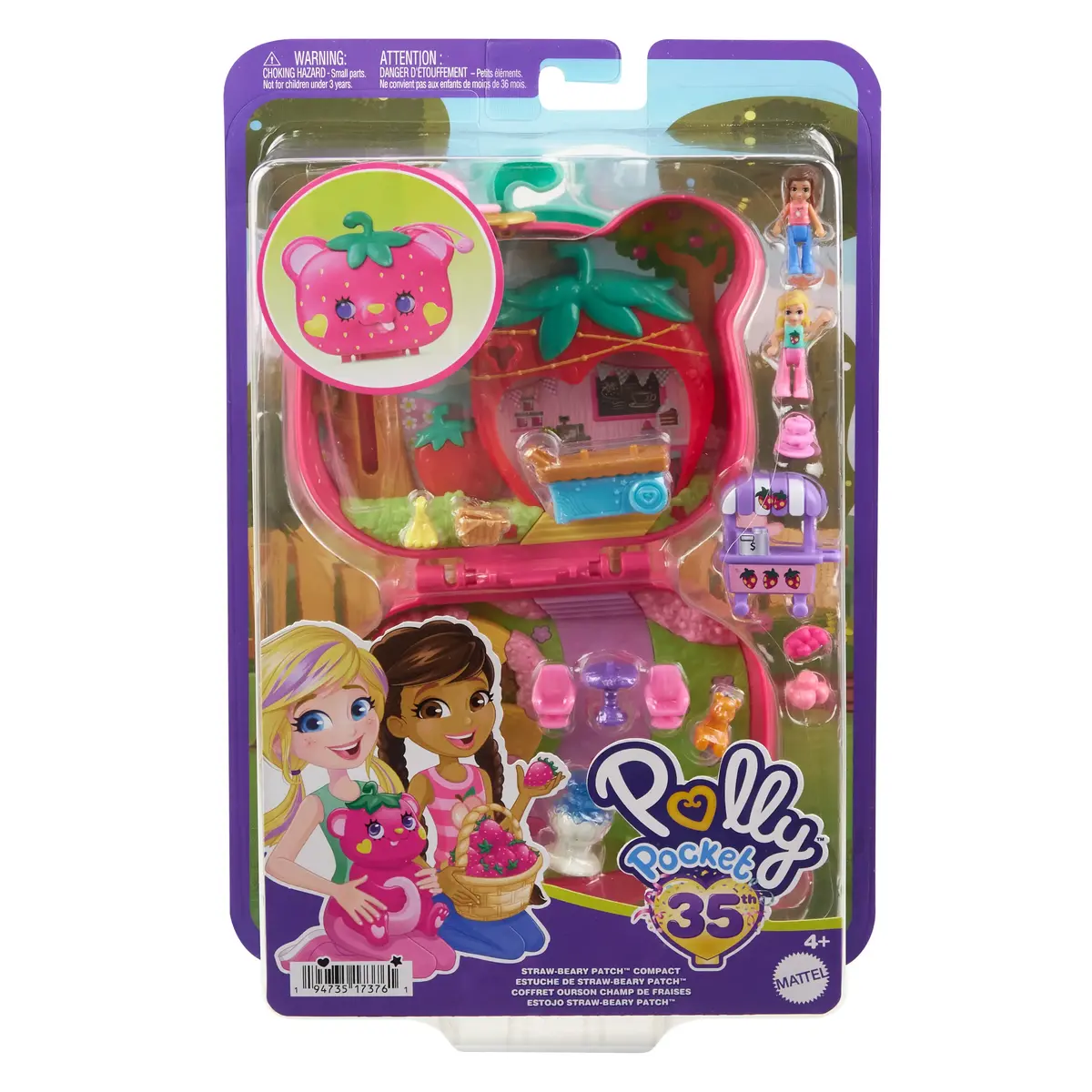 Lelle spēļu komplekts Mattel Polly Pocket STRAW-BEARY PATCH Photo 6