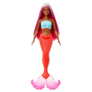 Modes lelle Mattel Barbie A Touch of Magic Jūras meitene Magenta Mati Sarkanā Astes