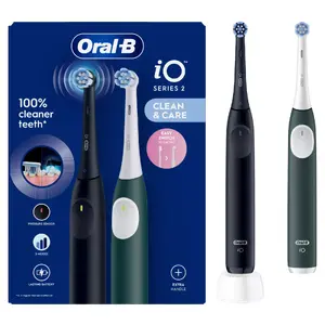 iOS2d.2ZZ9.0 Oral-B iO2 Elektriskā Zobu Birste Duo Night Black and Green Forest