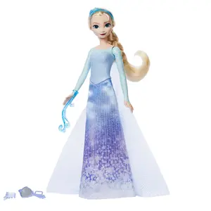 Leļļu figūra MATTEL Disney Frozen Spin & Reveal Elsa ar 11 pārsteigumiem, 32 cm, audums un plastmasa