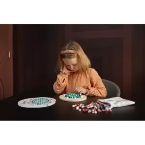 Activity game mosaic pin board BS Toys GA487 – wooden pegs mosaic activity set