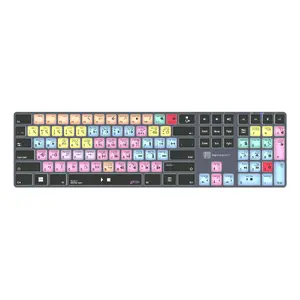 Mechanical-style full-size keyboard LogicKeyboard LKB-PT-TPC, USB + Bluetooth, QWERTZ German, Black