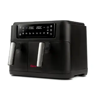 Gaisa eļļas cepeškrāsns Girmi FG26, divu grozu galda modelis, kopējais tilpums 9 L (5,5 L + 3,5 L), 2400 W, 10 programmas, līdz 200 °C