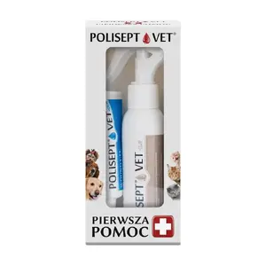Veterinary first aid kit JM Sante Polisept Vet for Dogs and Cats – wound care ointment set, 150 g, cardboard pack