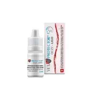 Eye drops JM Sante Vet Protector Ligo 3 ml for dogs and cats — ophthalmic wash for keratitis, retinitis, ocular trauma