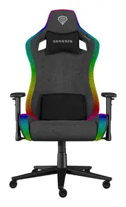 Genesis TRIT 660 PC Gaming Chair with RGB Lighting, Padded Seat, Armrests, and Maximum User Weight of 150 kg in Gray
