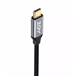 USB-C to USB-C cable Zoy ZCCC1 — 1 m, black-silver