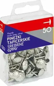 Тапицерные гвозди Grand серебристые 15 мм — упак. 50 шт.