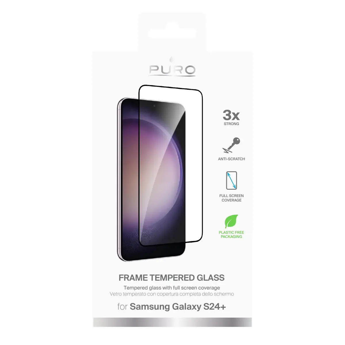 PURO Tempered Glass for Samsung Galaxy S24+ 6.7" Photo 2