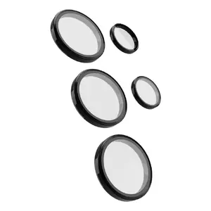 PURO ekrāna un kameras aizsargs Samsung Galaxy S25 Ultra, rūdīts stikls, putekļu, triecienu un skrāpējumu izturīgs, 5 gab., caurspīdīgs/melns