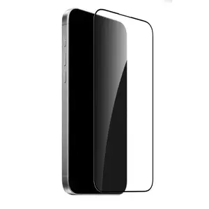 PURO Clear Tempered Glass Screen Protector for Apple iPhone 16 6.1" — 1 pc, Impact & Scratch Resistant, Shatterproof, Black/Transparent