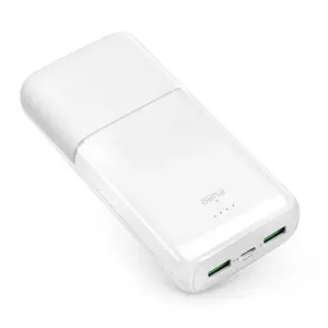 Power bank PURO PUFCBB200P3WHI 20000 mAh — 2× USB‑A, 1× USB‑C, 22.5 W, balts
