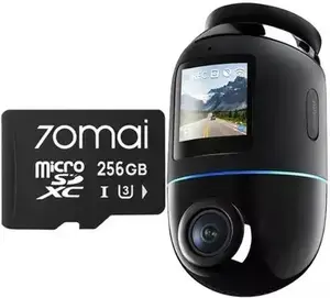 Autoreģistrators 70mai Omni X800 4K ar 256GB SD karti, melns