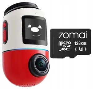 Dash Cam 70mai Omni X800 4K with 128GB 70mai SD Card, Red
