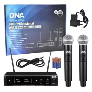 Bezvadu vokālie mikrofoni DNA DJ DUAL Dual Channel — divkanālu bezvadu vokālā sistēma