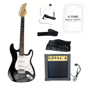 Electric guitar V-TONE ESST39 BK 4/4 Stratocaster — solidbody, 4/4 size, BK finish
