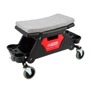 Workshop seat AWTools 1005563 with storage and shelves, mobile stool with under-seat compartment