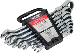 Combination Wrench Set AWTools 8-piece 8–22 mm (metric) with Sine/Offset Head