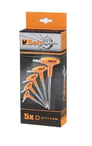 Sešstūra atslēgu komplekts Beta 96T-S5P, leņķa L-atslēgas, 5 gab. 2.5–3–4–5–6 mm