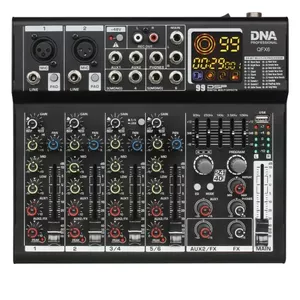 Denon QFX6 6-channel analog sound mixer with Bluetooth — 6-input analog mixer for live and studio use