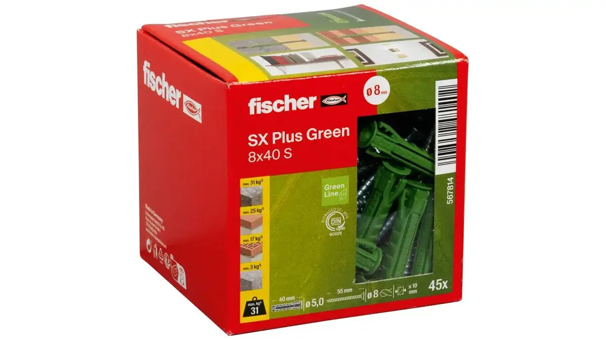 Комплект винтов и дюбелей Fischer 567814 Photo 2