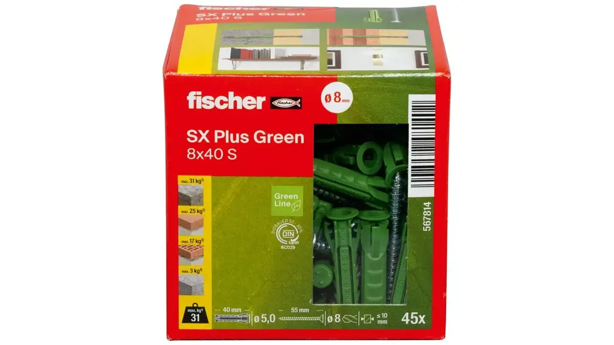 Комплект винтов и дюбелей Fischer 567814 Photo 4