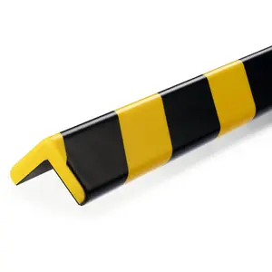 Wall corner guard Durable 1112130 Plastic Black Yellow Flat 1000mm 45mm