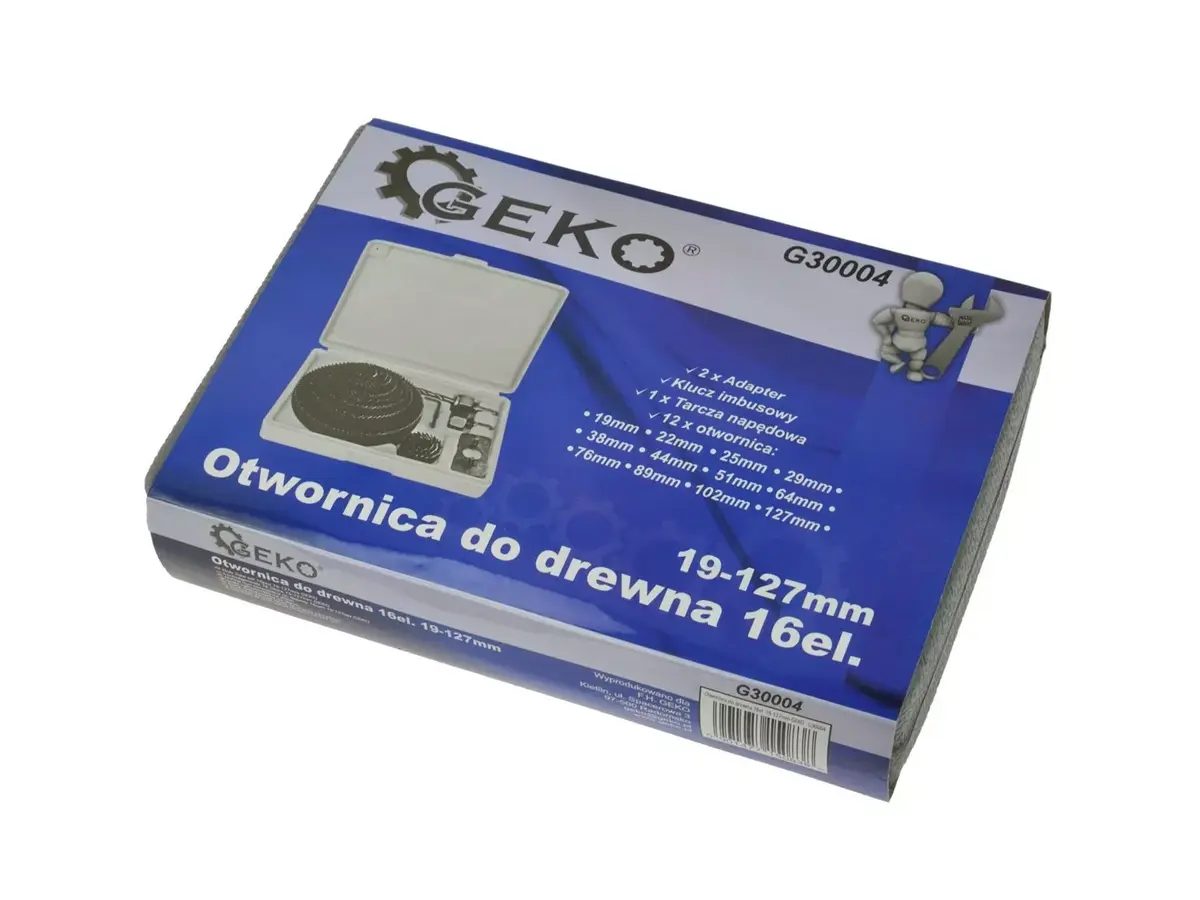 GEKO G30004 hole saw set 16 pcs Ø19–127 mm Photo 3