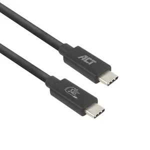 ACT USB4 20Gbps 240W USB Type-C Cable 2m Black USB-IF Certified