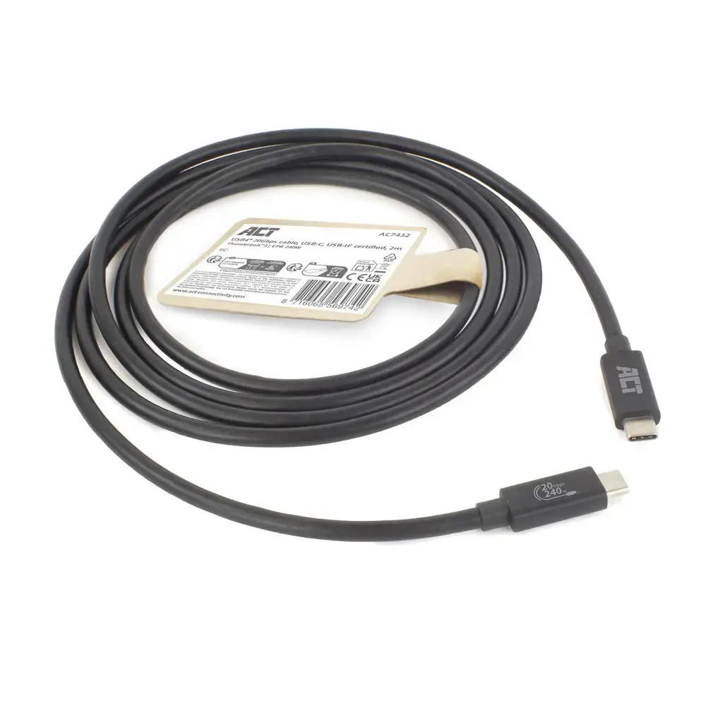 ACT USB4 20Gbps 240W USB Type-C Cable Photo 2