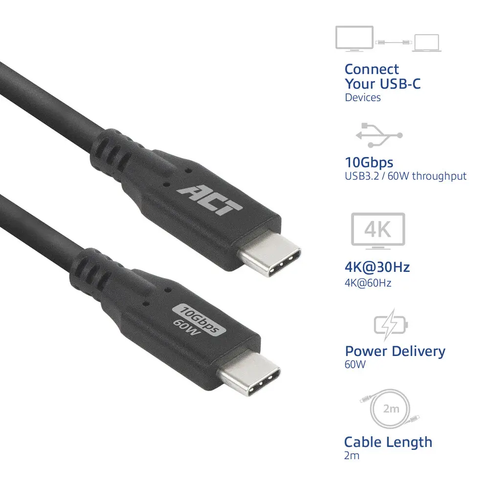 ACT AC7442 USB Type-C Cable 2m Photo 3