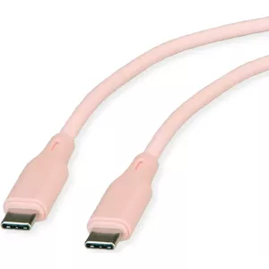 USB 2.0 kabelis Secomp 11.02.9122, 1 m, silikona pārvalks, 60W, rozā