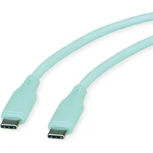 USB 2.0 cable Secomp 11.02.9125, 1 m, green, supports up to 60W