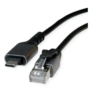 Network Cable VALUE 12.99.1169-10 RJ-45 USB Type C 5m Black