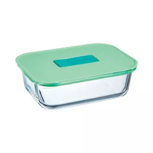 Контейнер для хранения Luminarc UNIQUE BOX 63 cl, стеклянная чаша с пластиковой крышкой, 12.8×17.4×5.6 см