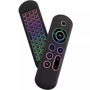 Riff M5 2.4G+BT5.2 universālā tālvadības pults RGB pele ar melnu tastatūru