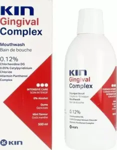 Mutes skalojamais KIN Gingival Complex 500 ml — antiseptisks līdzeklis smaganu kopšanai