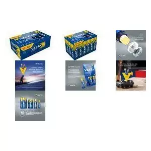 Упаковка щелочных батареек Varta LONGLIFE Power AA (Mignon) — 24 шт.
