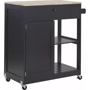 Kitchen trolley Beliani TRAPANI with drawer, black