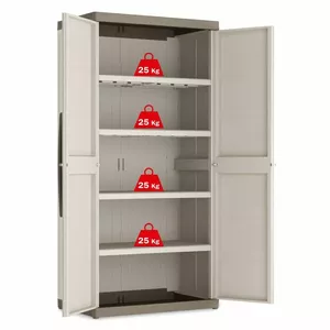 Storage cabinet Keter High Excellence Cabinet XL 241051 with 5 shelves, tall plastic utility cabinet