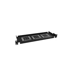 19" Rack Shelf SOLARIX 150mm storage tray with front handle, black