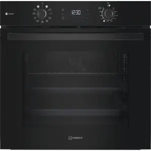 Built-in electric oven INDESIT IO K58HS B — 71 L, hydrolytic cleaning, convection, grill, steam