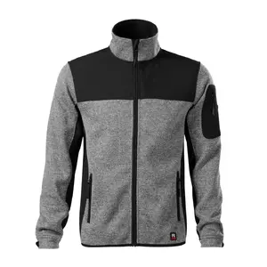 Softshell jacket MALFINI RIMECK Knit Light Gray 350 g/m², men's, breathable windproof